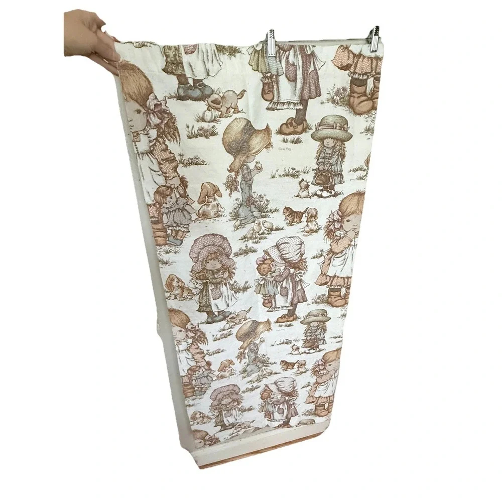 Sarah Kay Retro Kitsch Holly Hobbie Pair Of Curtain Panels 70s Cottage Whimsy